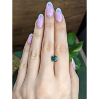 3.12 Ct. Bluish Green Sapphire from Madagascar Life Style