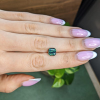 3.12 Ct. Bluish Green Sapphire from Madagascar Life Style