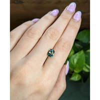 3.05 Ct. Bluish Green Sapphire from Madagascar Life Style