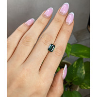2.13 Ct. Bluish Green Sapphire from Madagascar Life Style