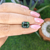 4.58 Ct. Green Sapphire from Madagascar Life Style