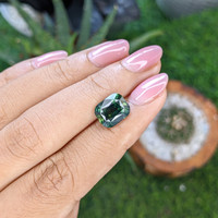 4.58 Ct. Green Sapphire from Madagascar Life Style