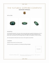 1.86 Ct. Bluish Green Sapphire from Ceylon (Sri Lanka) Appraisal