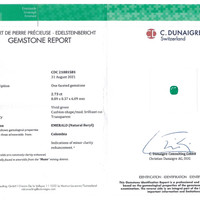 2.73 Ct. Emerald from Colombia Scan Report