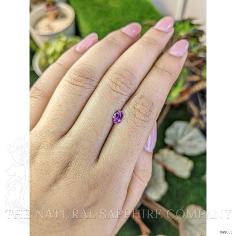 0.57 Ct. Pinkish Purple Sapphire from Ceylon (Sri Lanka)