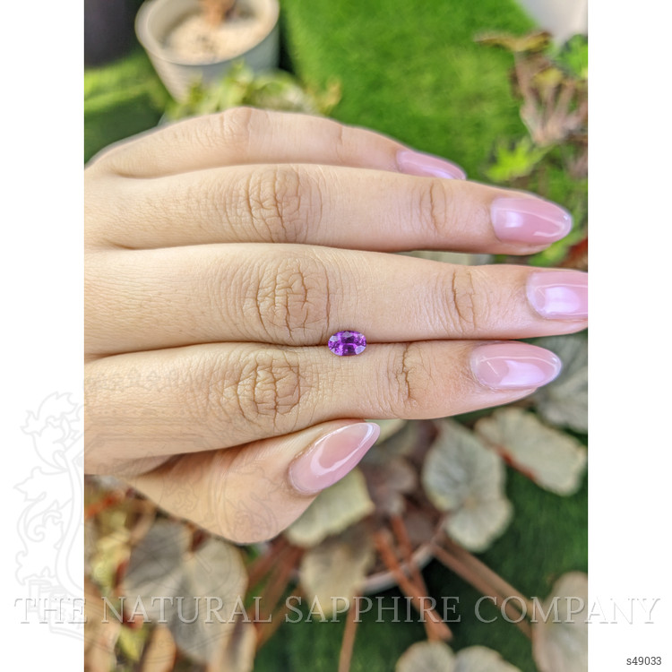 0.57 Ct. Pinkish Purple Sapphire from Ceylon (Sri Lanka)