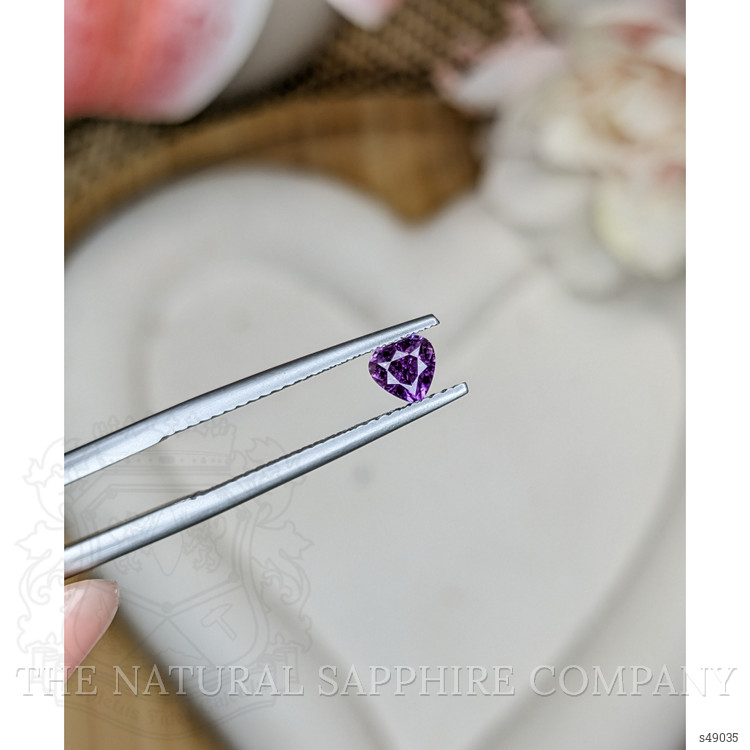 0.55 Ct. Pinkish Purple Sapphire from Ceylon (Sri Lanka)