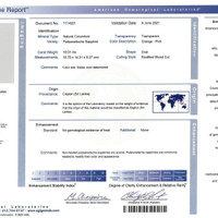 18.01 Ct. Padparadscha Sapphire from Ceylon (Sri Lanka) Scan Report