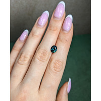 2.04 Ct. Greenish Blue Sapphire from Madagascar Life Style