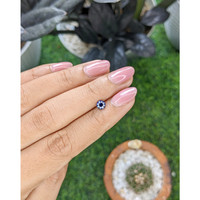 0.46 Ct. Purplish Blue Sapphire from Tanzania Life Style