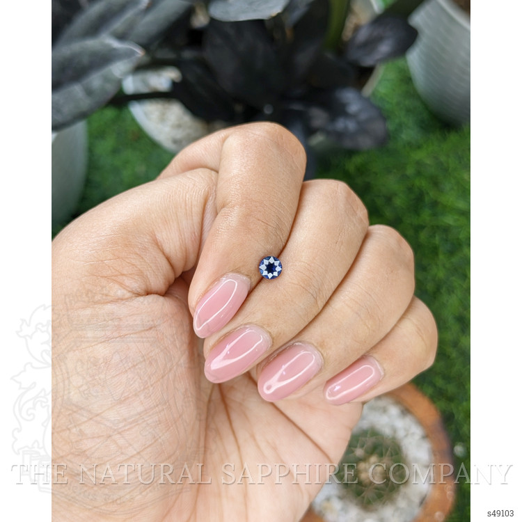 0.46 Ct. Purplish Blue Sapphire from Tanzania