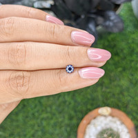 0.46 Ct. Purplish Blue Sapphire from Tanzania Life Style