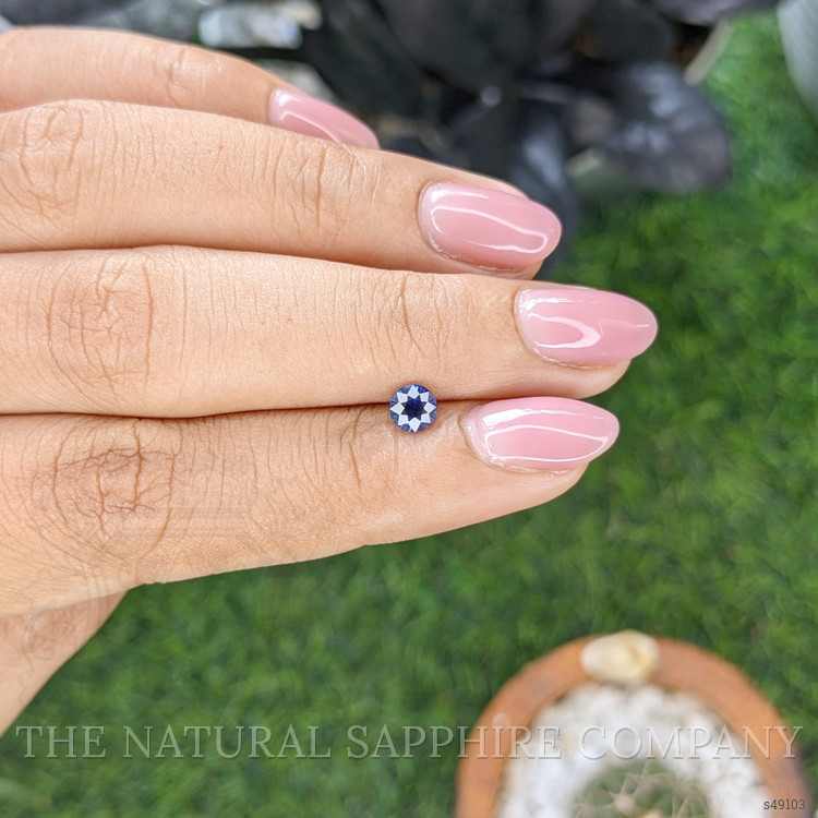 0.46 Ct. Purplish Blue Sapphire from Tanzania