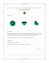 1.57 Ct. Emerald from Zambia Appraisal