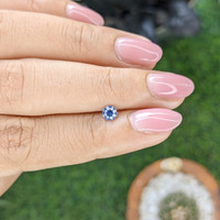 0.31 Ct. Purplish Blue Sapphire from Tanzania Life Style