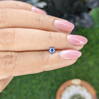 0.30 Ct. Purplish Blue Sapphire from Tanzania Life Style