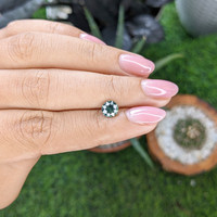 1.03 Ct. Bluish Green Sapphire from Kenya Life Style
