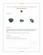 2.16 Ct. Green Sapphire from Ceylon (Sri Lanka) Appraisal