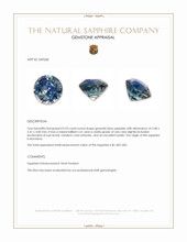 0.93 Ct. Greenish Blue Sapphire from Montana Appraisal