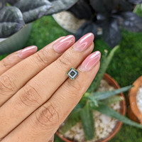 1.43 Ct. Bluish Green Sapphire from Madagascar Life Style