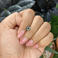 1.43 Ct. Bluish Green Sapphire from Madagascar Life Style