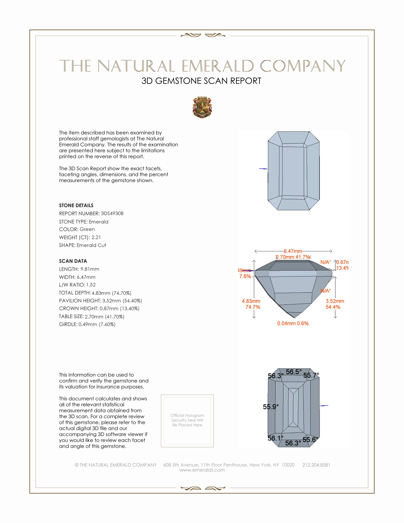 2.21 Ct. Emerald from Zambia