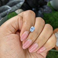 1.58 Ct. Blue Opalescence Sapphire from Ceylon (Sri Lanka) Life Style