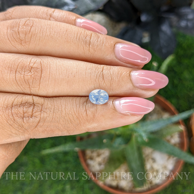 1.58 Ct. Blue Opalescence Sapphire from Ceylon (Sri Lanka)