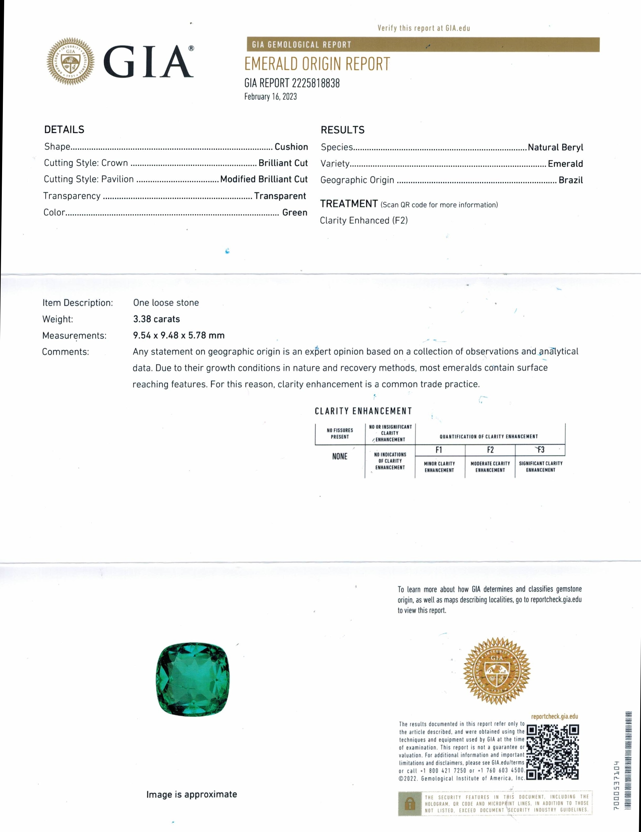 3.38 Ct. Emerald from Brazil