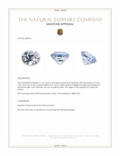1.25 Ct. Purplish Blue Sapphire from Ceylon (Sri Lanka) Appraisal
