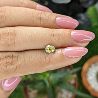 1.02 Ct. Greenish Yellow Sapphire from Ceylon (Sri Lanka) Life Style