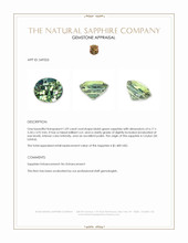 1.09 Ct. Bluish Green Sapphire from Ceylon (Sri Lanka) Appraisal