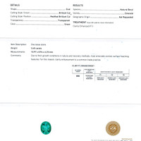 3.45 Ct. Emerald from Zambia Scan Report