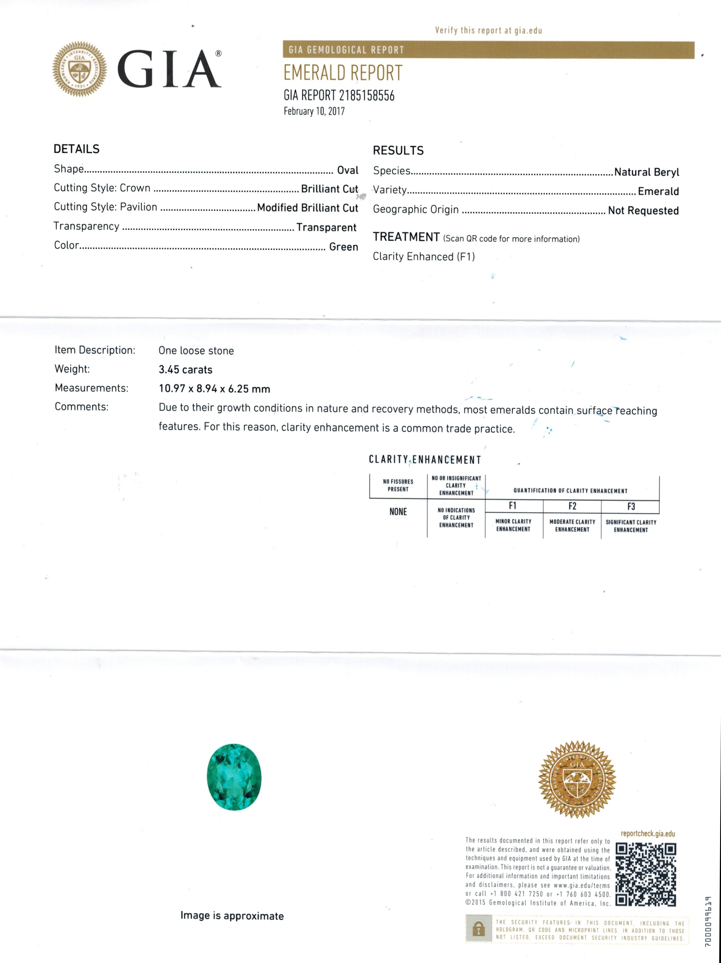 3.45 Ct. Emerald from Zambia