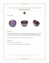 54.38 Ct. Purple Cabochon Sapphire from Madagascar Appraisal