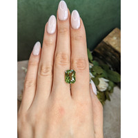 9.72 Ct. Green Sapphire from Tanzania Life Style