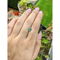 1.17 Ct. Bluish Green Sapphire from Madagascar Life Style