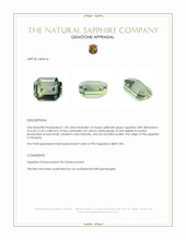 1.50 Ct. Yellowish Green Sapphire from Tanzania Appraisal