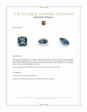 6.06 Ct. Greenish Blue Sapphire from Tanzania Appraisal