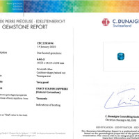 6.06 Ct. Greenish Blue Sapphire from Tanzania Scan Report