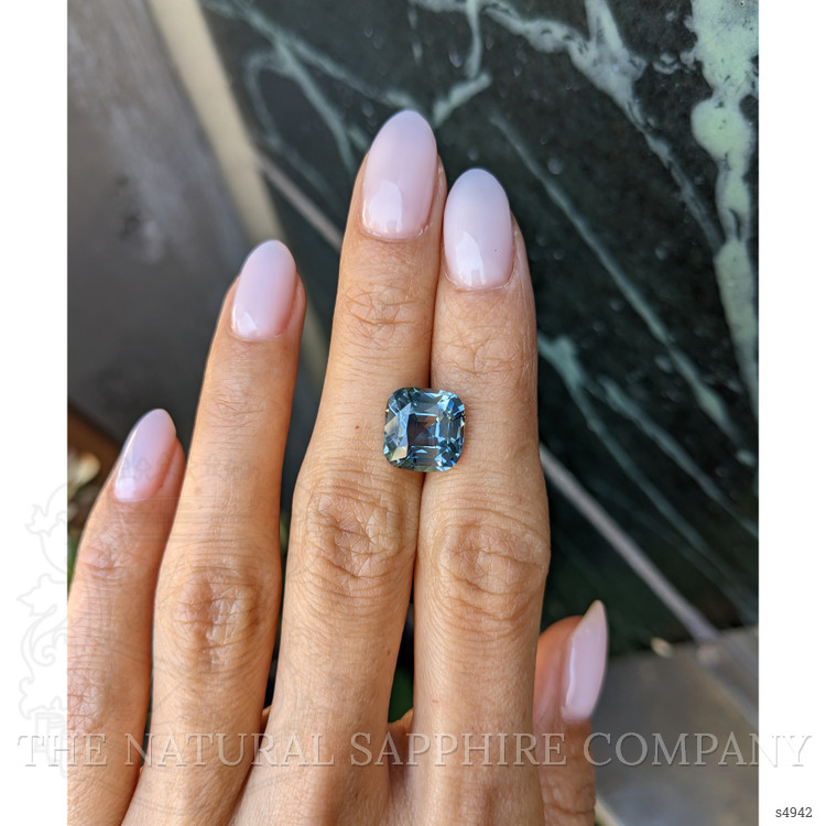 6.06 Ct. Greenish Blue Sapphire from Tanzania