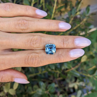 6.06 Ct. Greenish Blue Sapphire from Tanzania Life Style