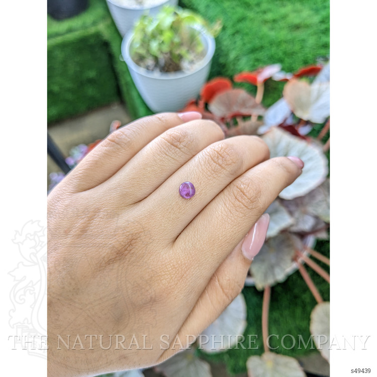 0.89 Ct. Pinkish Purple Cabochon Star Sapphire from Ceylon (Sri Lanka)
