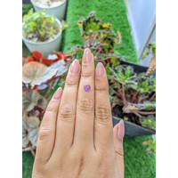 0.89 Ct. Pinkish Purple Cabochon Star Sapphire from Ceylon (Sri Lanka) Life Style