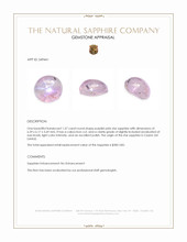 1.57 Ct. Purplish Pink Cabochon Star Sapphire from Ceylon (Sri Lanka) Appraisal