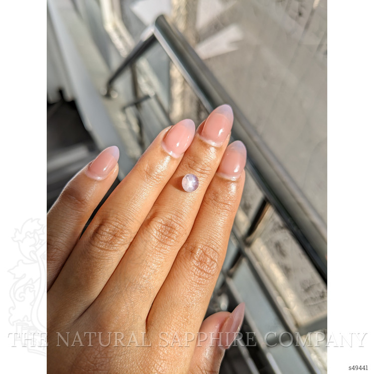 1.57 Ct. Purplish Pink Cabochon Star Sapphire from Ceylon (Sri Lanka)