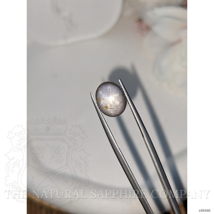 6.13 Ct. Greyish Blue Cabochon Star Sapphire from Ceylon (Sri Lanka)