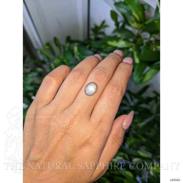 6.13 Ct. Greyish Blue Cabochon Star Sapphire from Ceylon (Sri Lanka)