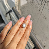 6.13 Ct. Greyish Blue Cabochon Star Sapphire from Ceylon (Sri Lanka) Life Style