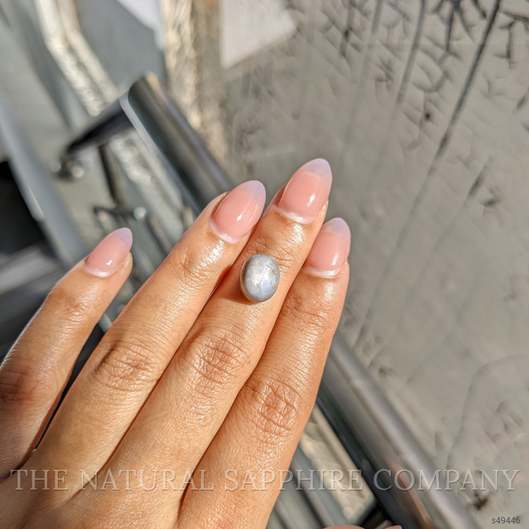 6.13 Ct. Greyish Blue Cabochon Star Sapphire from Ceylon (Sri Lanka)